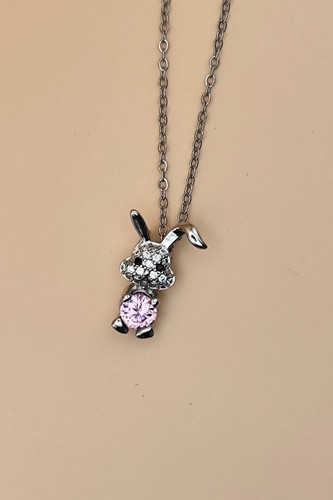 گردنبند جواهری خرگوش با هویج صورتی🐇